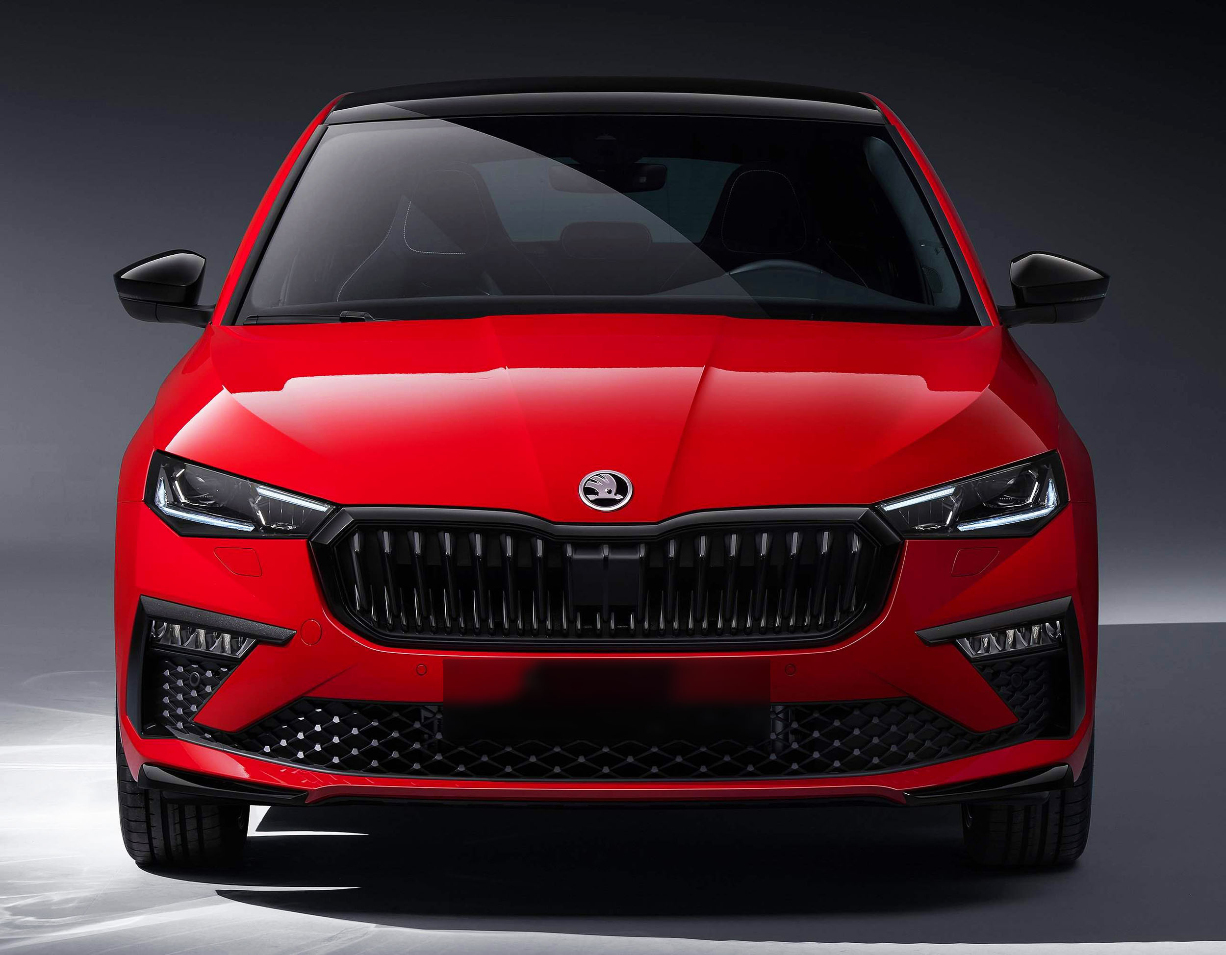 PHP inchirieri auto Cluj Napoca aeroport Avram Iancu Skoda Scala 2024 Exterior Front Design rent a car airport