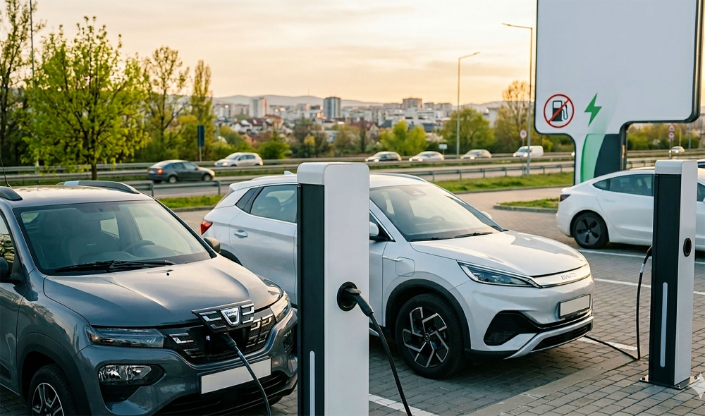 Electric car sales in Europe  increased significantly in the first quarter of 2026 as a result of the oil crisis